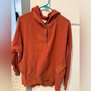 Bucket list size medium burnt orange button up sweater
